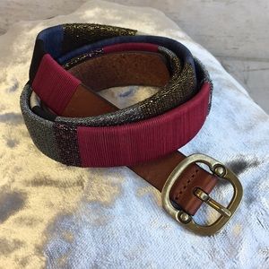 Coldwater Creek multicolored leather belt large